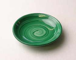 【盛り塩皿】緑皿